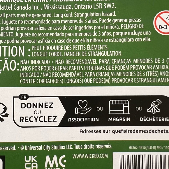 🏆 COLLECTIBLE Mattel Wicked Movie Elphaba Fashion Doll - URL MISPRINT - Picture 3 of 4